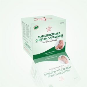 Mahathikthaka Ghritam Мягкие Капсулы 100 шт (650 мг) [Mahathikthaka Ghritam Saptavarti Softgel Capsules - 100NOS]