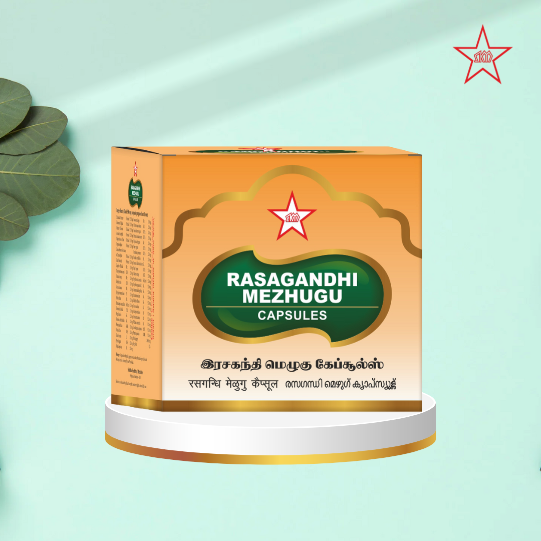 Капсулы RASAGANDHI MEZHUGU — (10X10) 100 шт. (500 мг)
