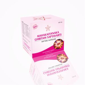 МАХАКАЛЬЯНАКА ГРИТАМ САПТАВАРТИ СОФТГЕЛЬ КАПСУЛЫ (10X10) 100 ШТ (650 МГ) (MAHAKALYANAKA GHRITAM SAPTAVARTI SOFTGEL CAPSULES - (10X10) 100NOS(650MGM))